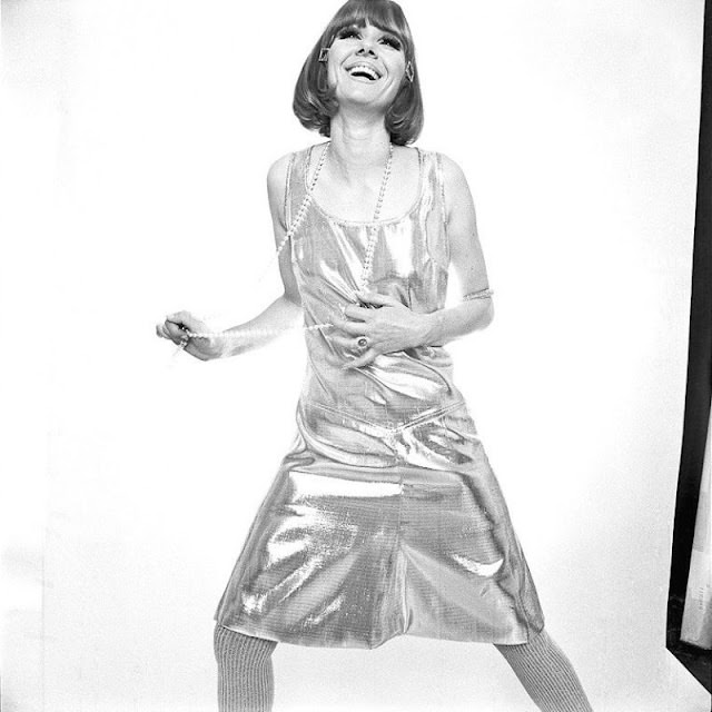 Nicole de la Marge in Silver Dress, 1965
