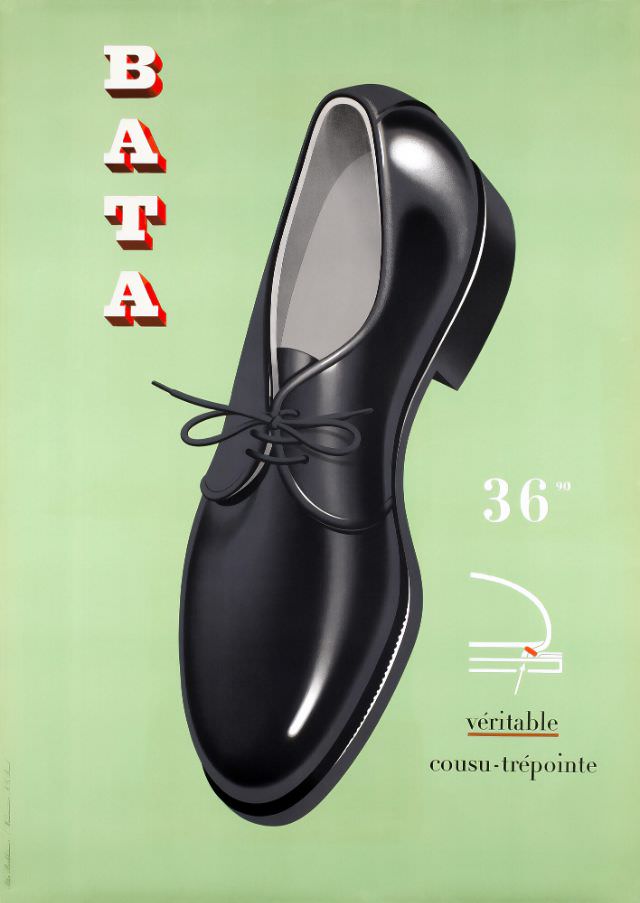 BATA, veritable cousu-trépointe, 1954