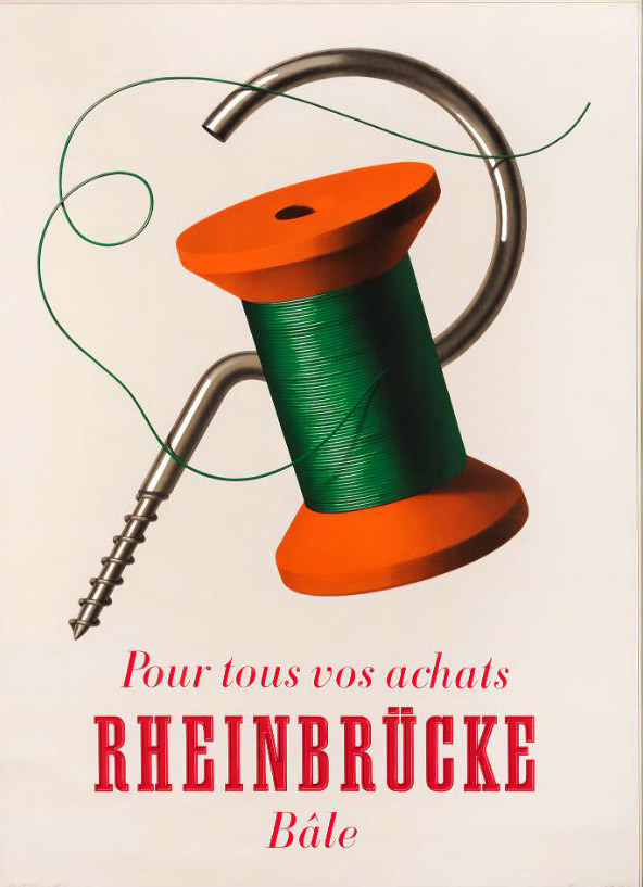 Pour tous vos achats, Rheinbrücke, Bâle, circa 1942