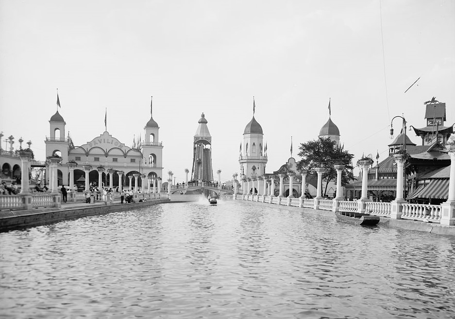 Shoot the Chutes Ride, Luna Park, Pittsburgh, Pennsylvania, 1905