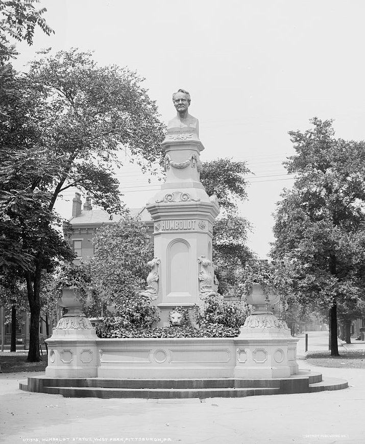 Humboldt Statue in West Park, Pittsburgh, Pennsylvania, 1920