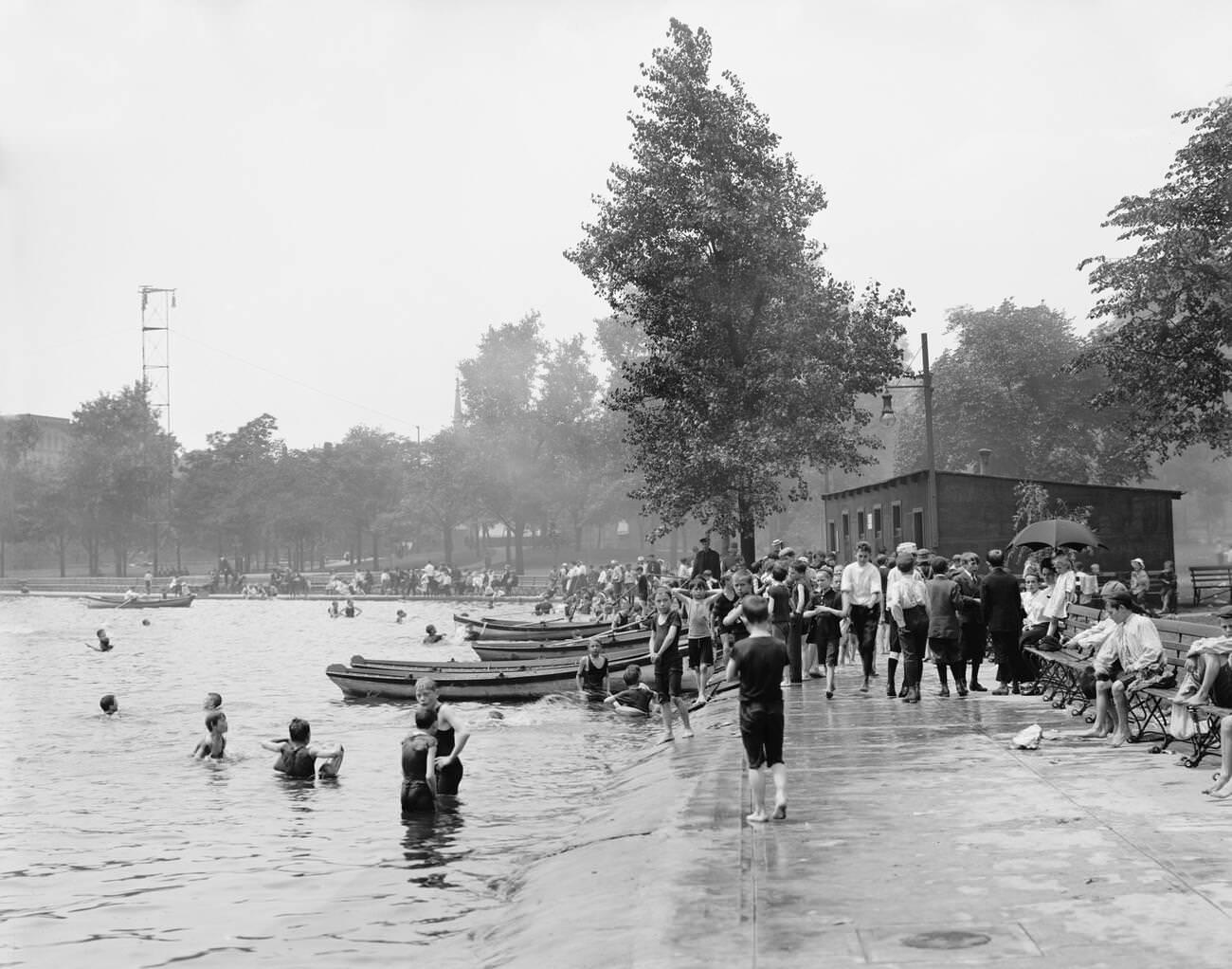 Children Swimming, Lake Elizabeth, Pittsburgh, Pennsylvania, 1910