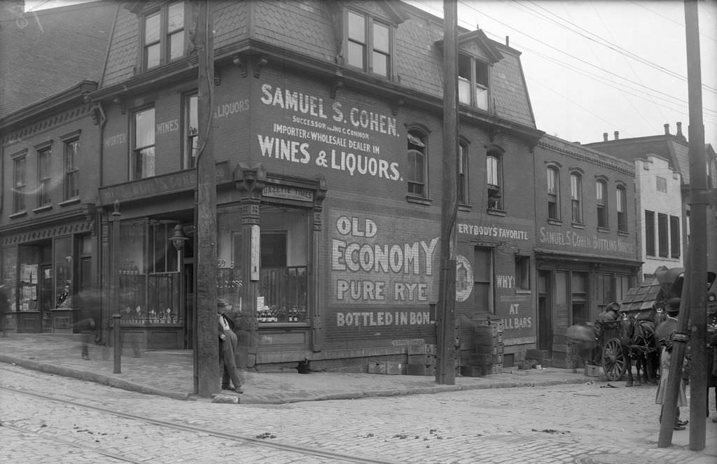 Samuel S. Cohen Wine and Liquors, view showing bottling house, 1912