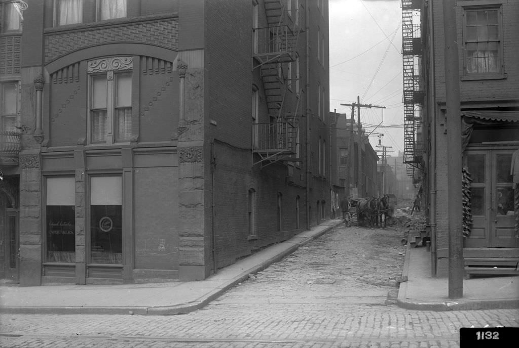 Dante Alley, east from Sixth Avenue, 1912