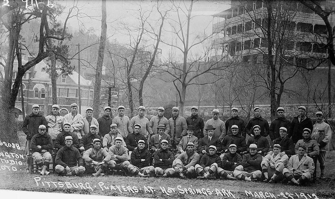 Pittsburgh Baseball Players at Hot Springs, Arkansas, 1912