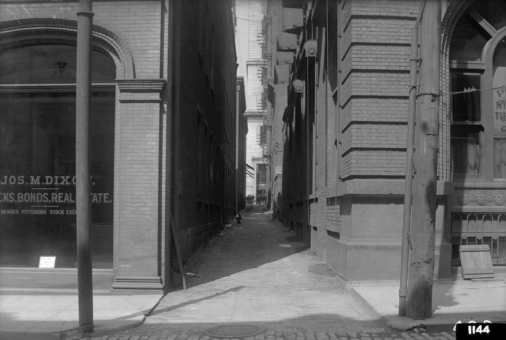 Scrip Alley, north from Fourth Avenue, 1912