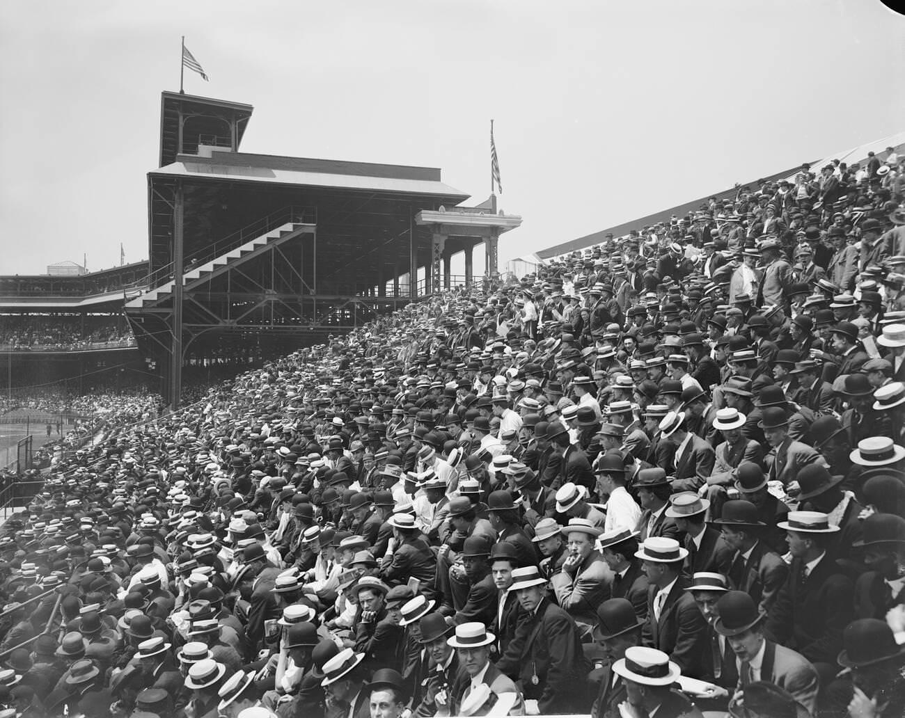 Baseball Game Crowd at Forbes Field, Pittsburgh, Pennsylvania, 1910