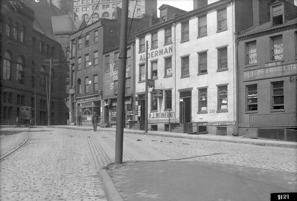 Fifth Avenue, westward view from Sixth and Ross, 1910s