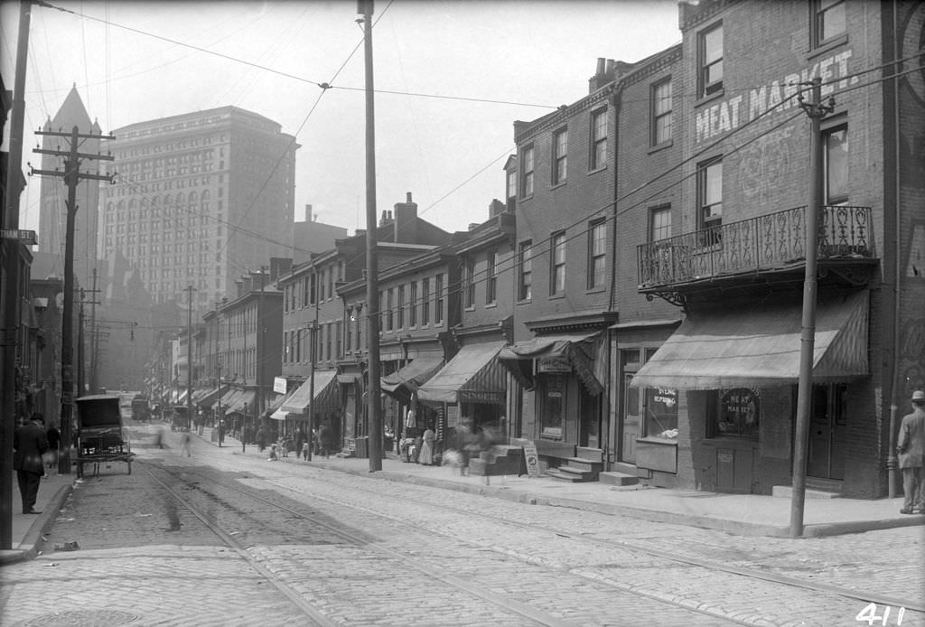 Wylie Avenue, view east from Chatham Street, 1910s