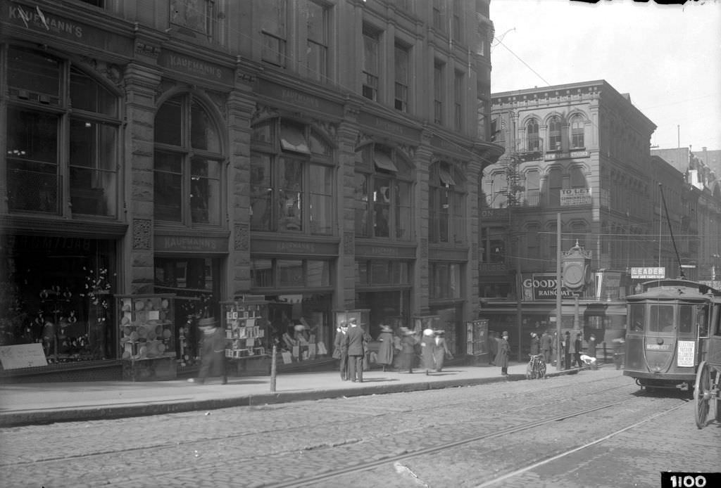 Kaufmann's, Fifth Avenue view from Hotel Henry, 1910s