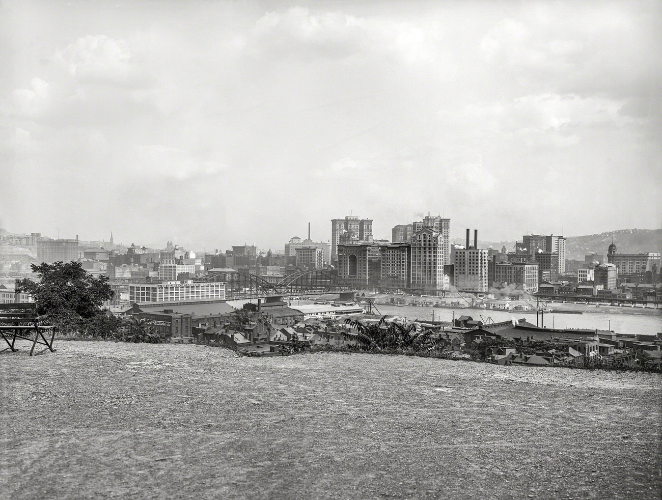 Sixth Street Bridge and Skyscrapers, Pittsburgh, Pennsylvania, 1910