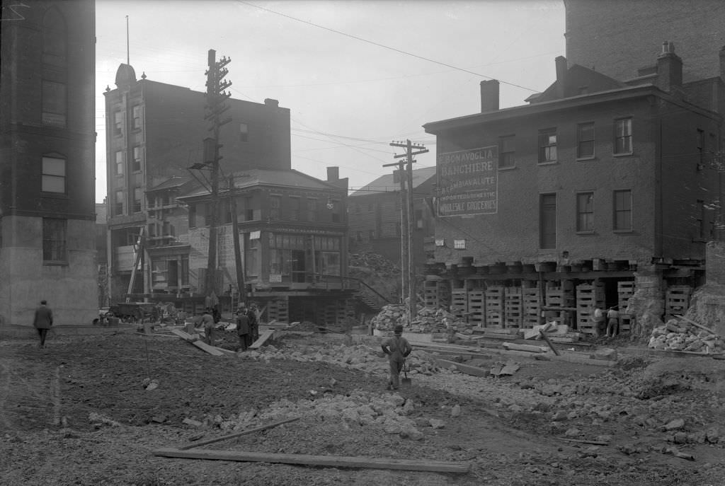 Bigelow Boulevard, west view to Strawberry Way, 1910s
