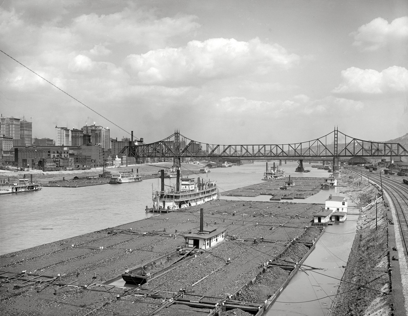 A Coal Fleet in Pittsburgh, Pennsylvania, 1910