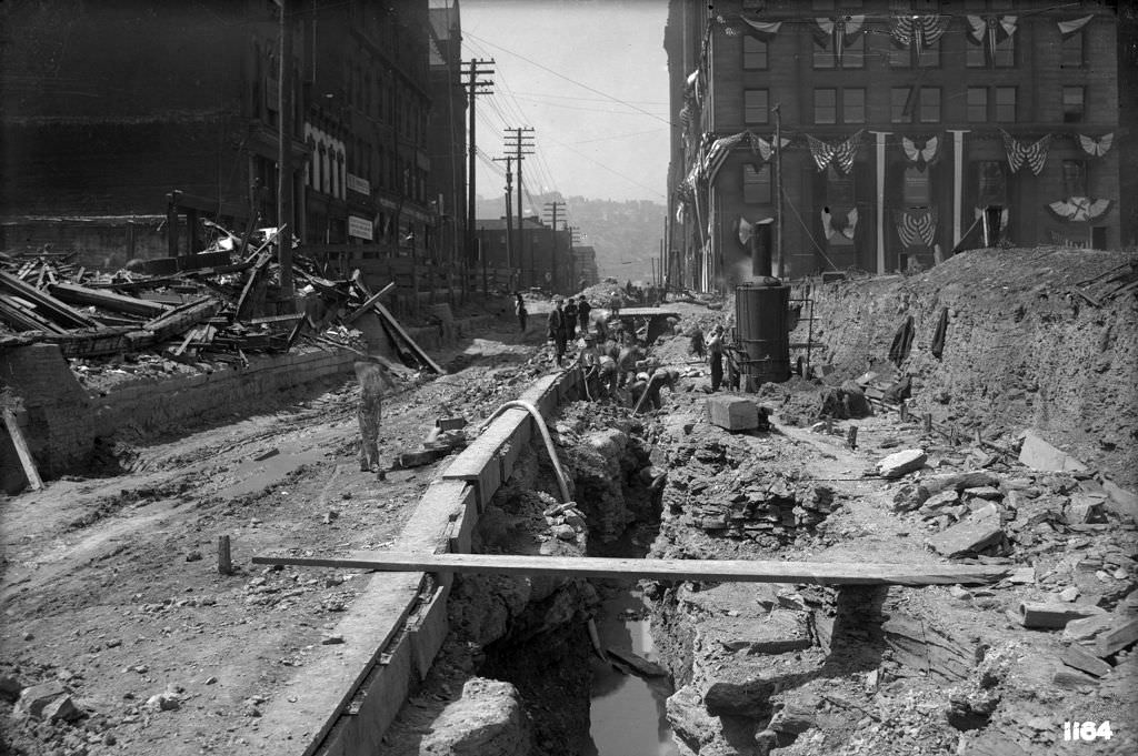 Hump Cut on Grant Street, 1912