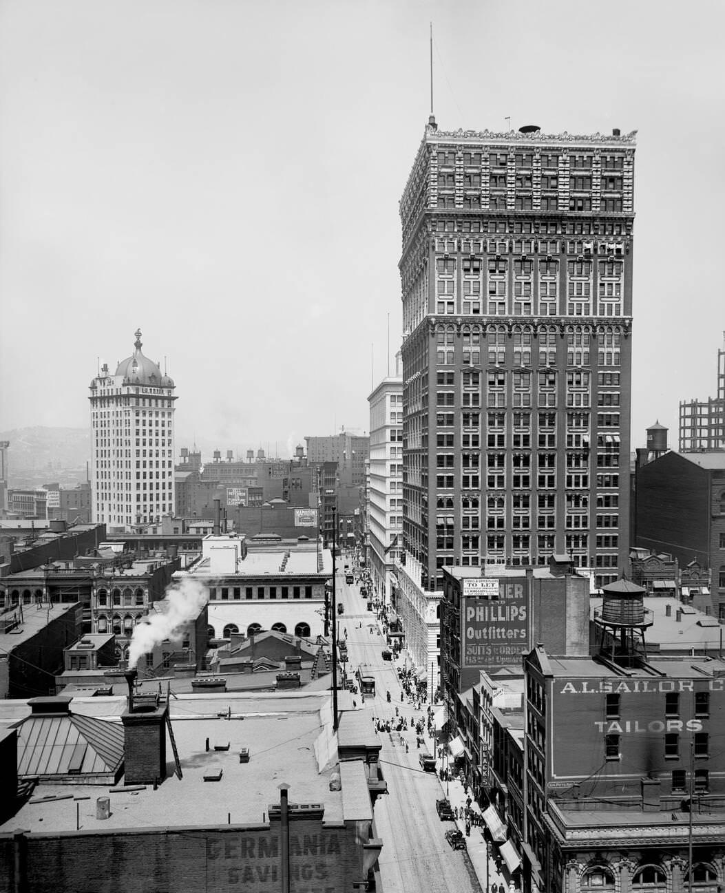 Wood Street and Farmer's Bank, Pittsburgh, Pennsylvania, 1910