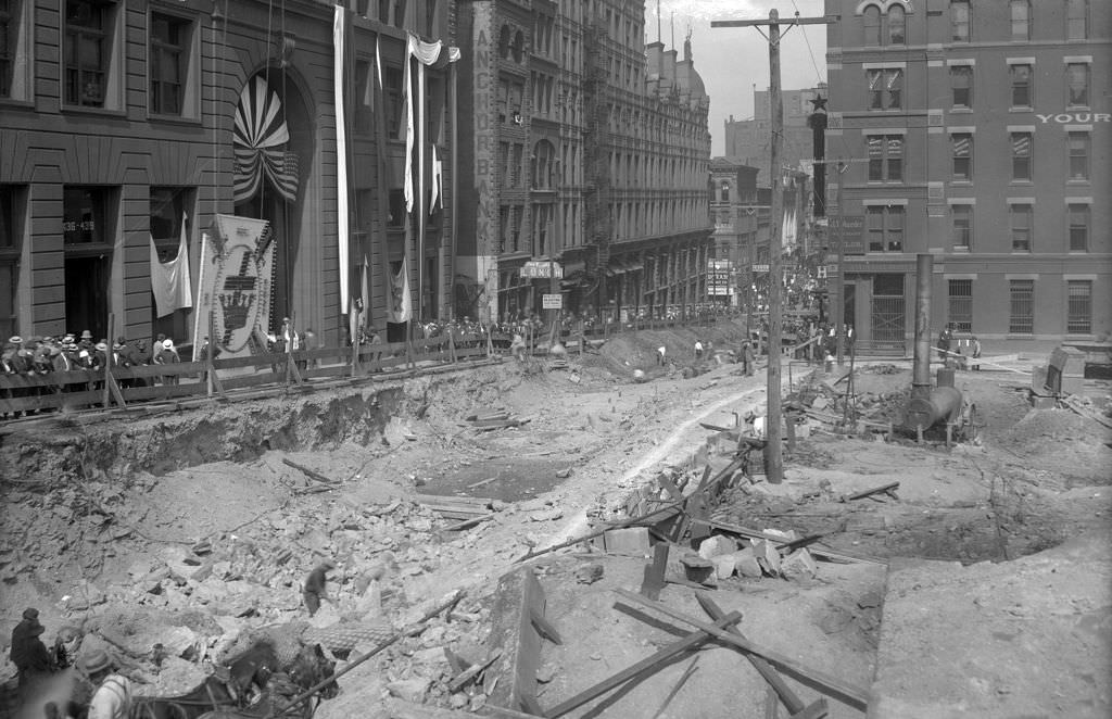 Hump Cut Down Fifth Avenue, 1912