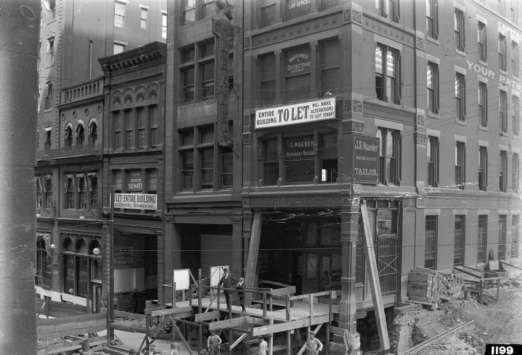 Maeder, Leader, Witherow Buildings, view from corner of Cherry Way, 1912