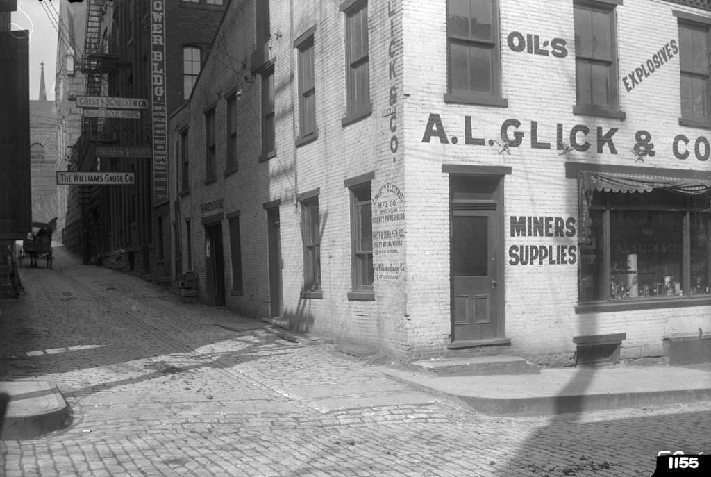 Gala and Fourth, northeast corner looking north, 1912