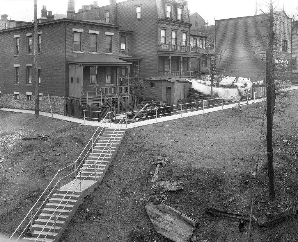 California Avenue Bridge Steps, Near Knapp Street, 1929.