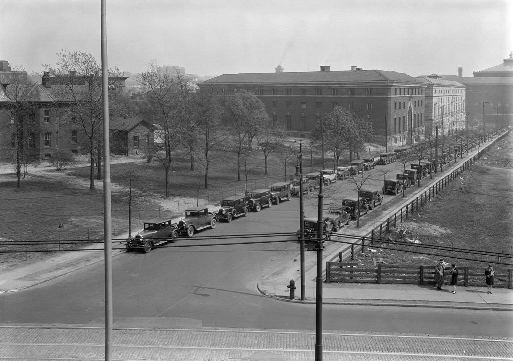 Northwest Corner of Fifth and Bellefield Avenues, Showing Landmarks, 1928.