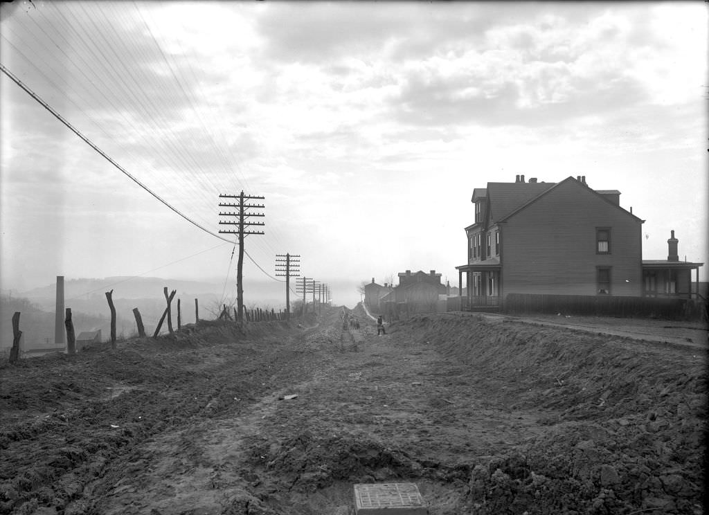 Grading Section of McCandless Avenue, 1920.