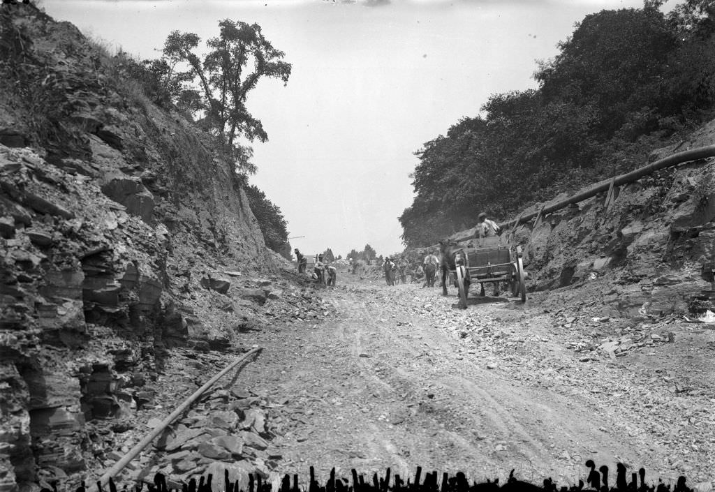 Shaler Street conditions looking north, 1920.