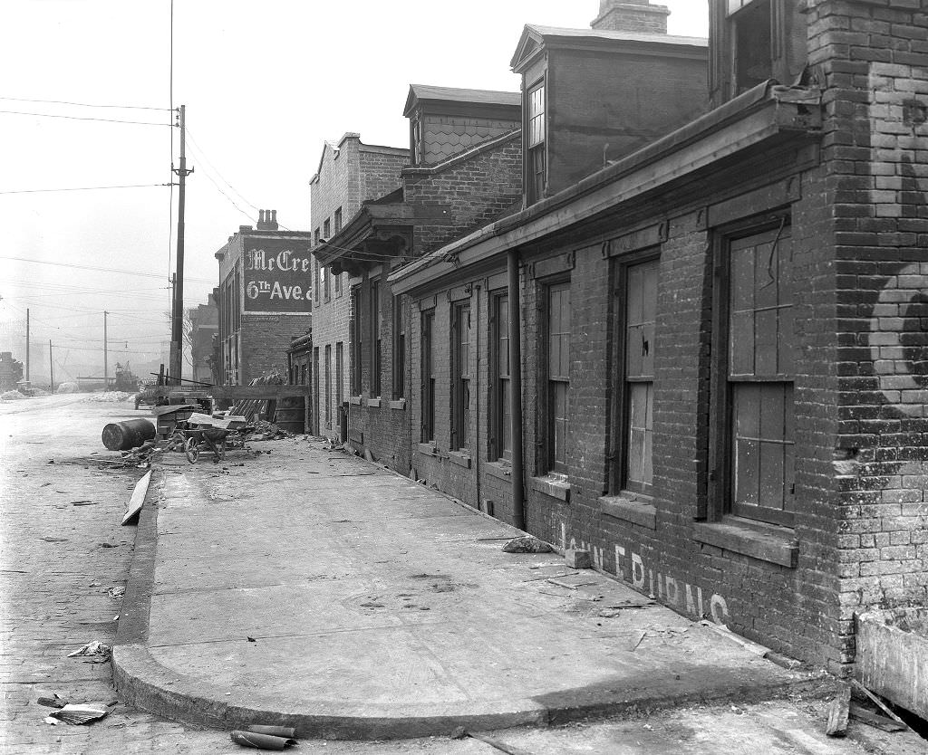 Debris on West General Robinson Street near Itasco, 1929.