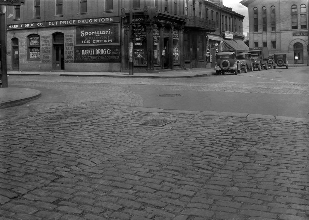 View of South 12th Street at Carson, looking north, 1931