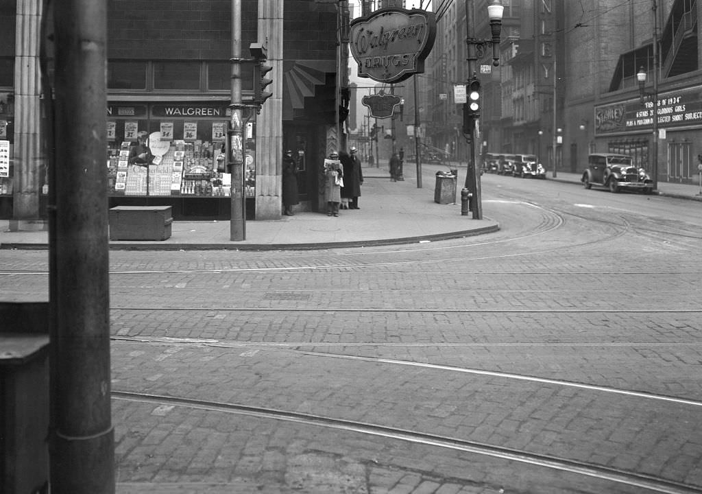 Walgreen Drugs on Penn at Seventh, 1934