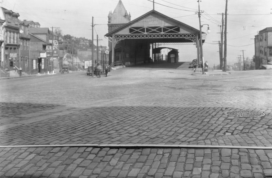 Knoxville Incline, From Arlington and Warrington Avenues looking north, 1933.