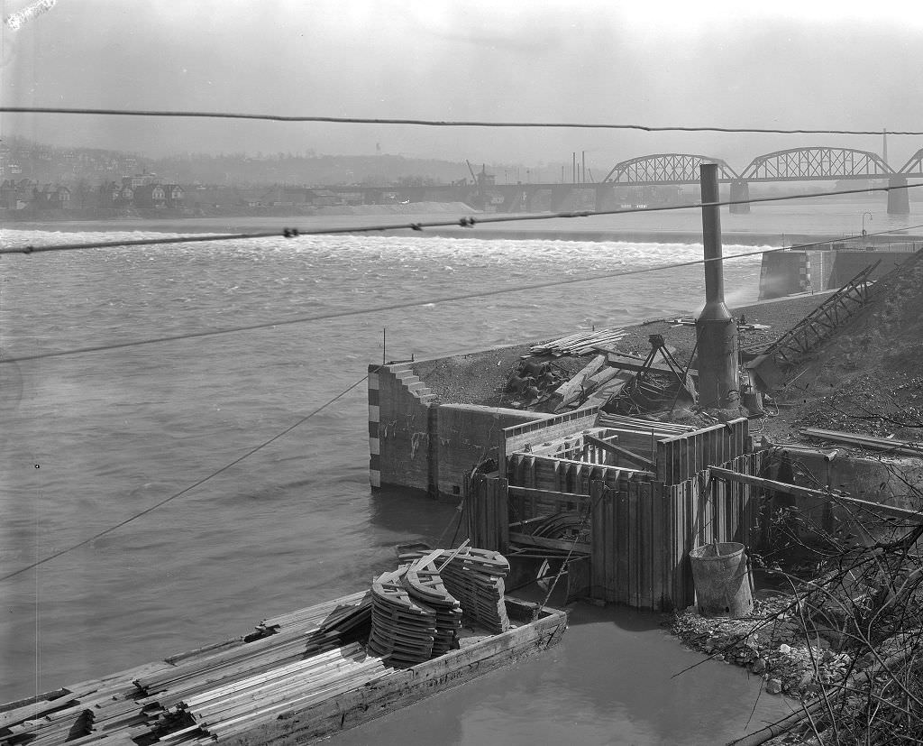 Negley Run Sewer Lock and Dam 2, Pittsburgh, Pennsylvania, 1933.
