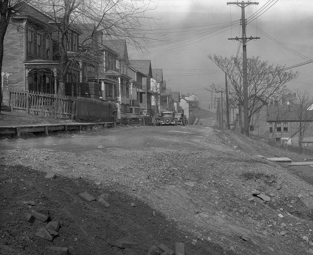 Seward Street and Greenleaf Street, Pittsburgh, Pennsylvania, 1933.