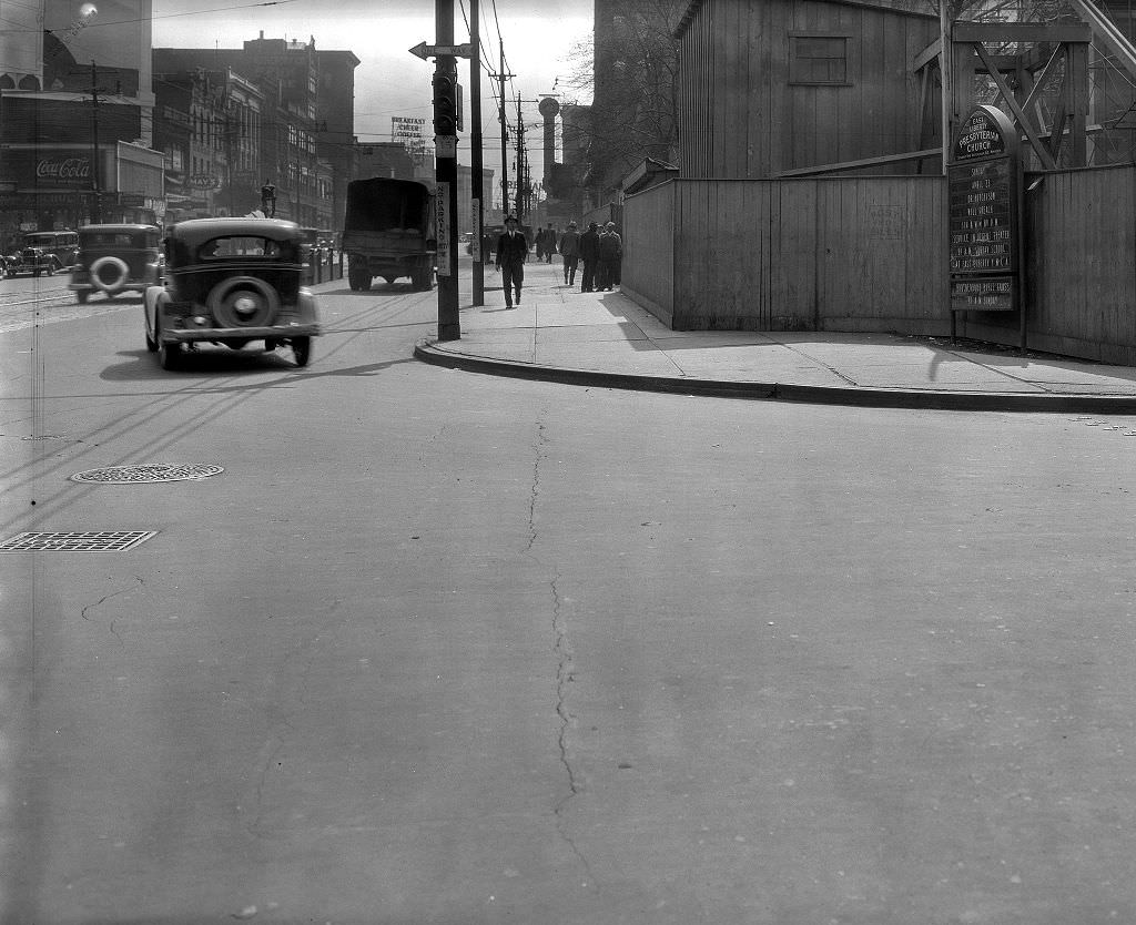 East Liberty Presbyterian Church construction, Pittsburgh, Pennsylvania, 1933.