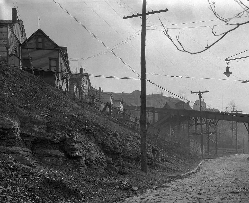 View from house No. 107 on Monastery Street toward Birmingham Street, 1933
