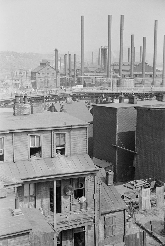 Slums in Pittsburgh, Pennsylvania, 1938.