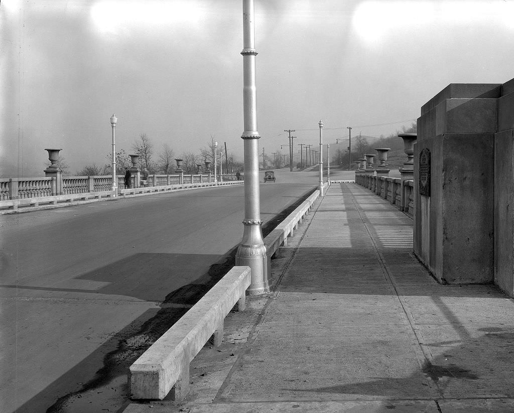 Heths Run Bridge on Butler Street, built in 1914 and replaced in 2014, 1933