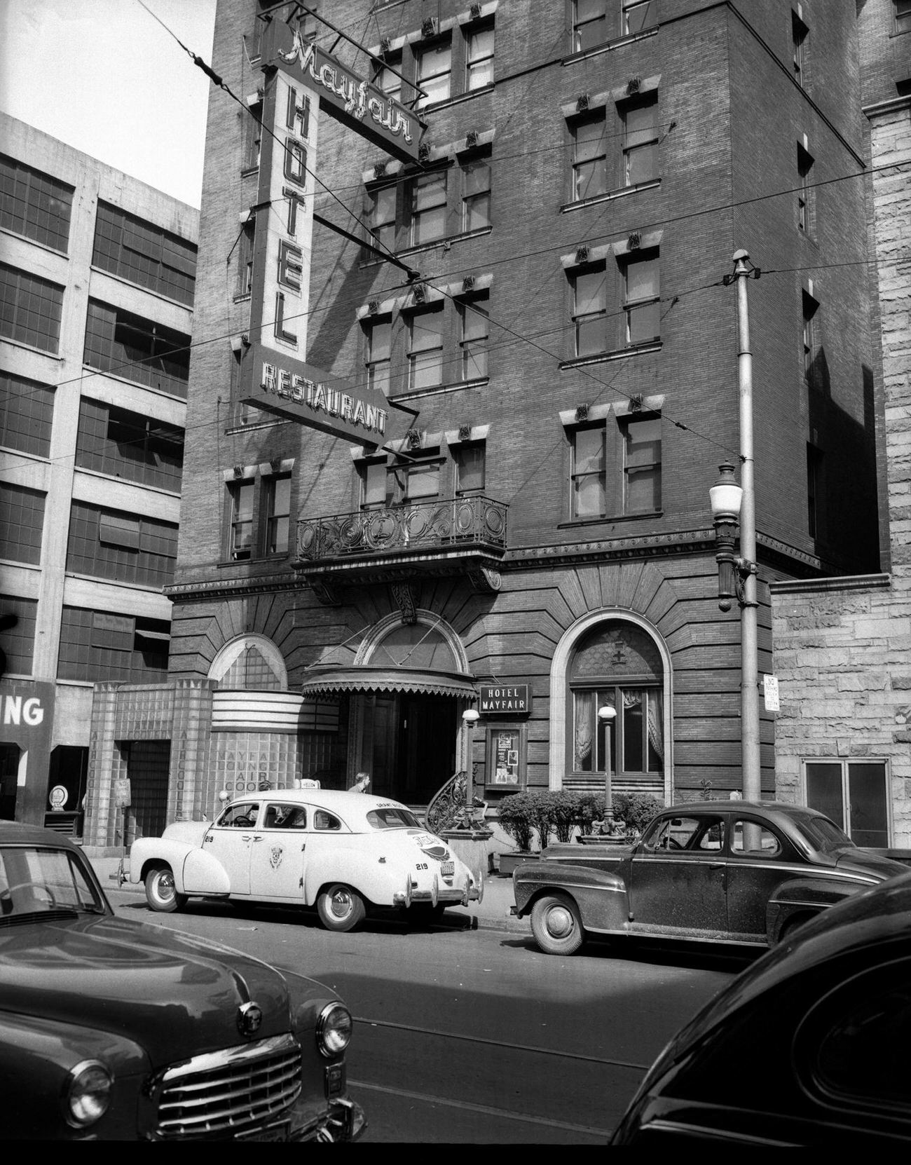 Mayfair Hotel and Restaurant, Site of Racial Discrimination Lawsuit by Nat King Cole, 1949