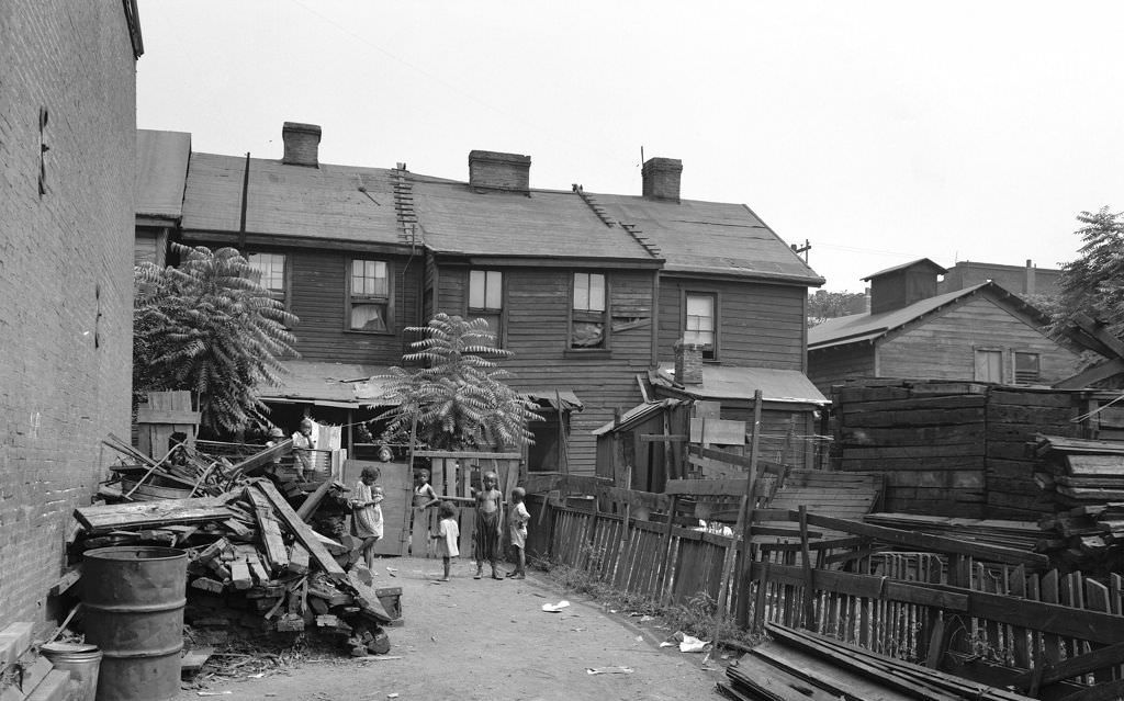 A view outside a privy vault (Rear), 1940