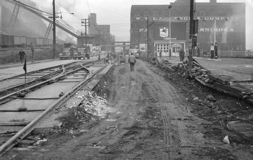 West Carson Street, looking west, 1940