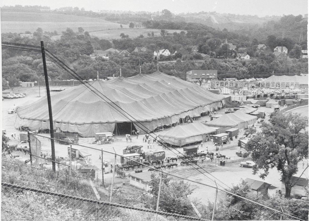 Ringling Brothers Circus Ends Run, Big Top Pictured in Pittsburgh, 1956