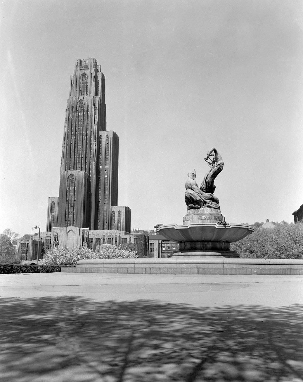 Schenley Park and the Cathedral of Learning, 1957