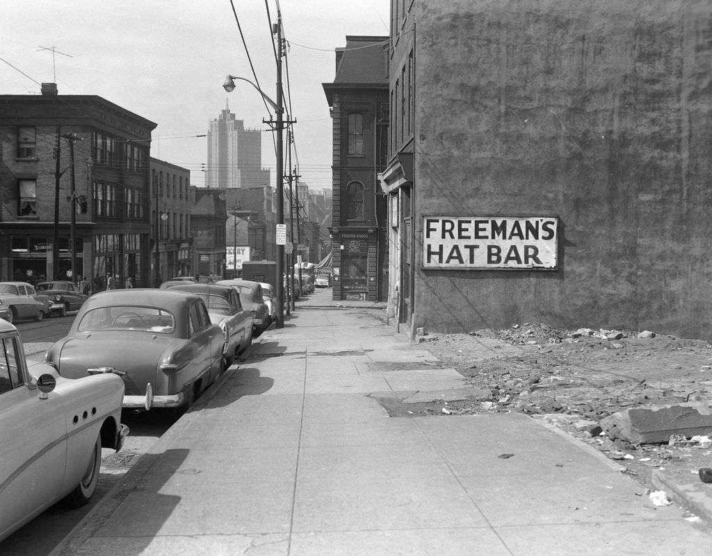 Freeman's Hat Bar located at 1211 Wylie Avenue, 1956