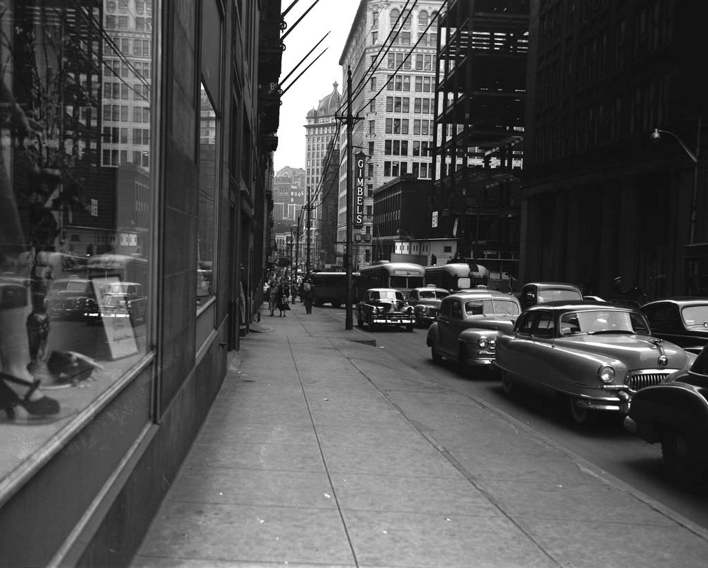 Sixth Avenue View from Grant Street to William Penn Way, 1951