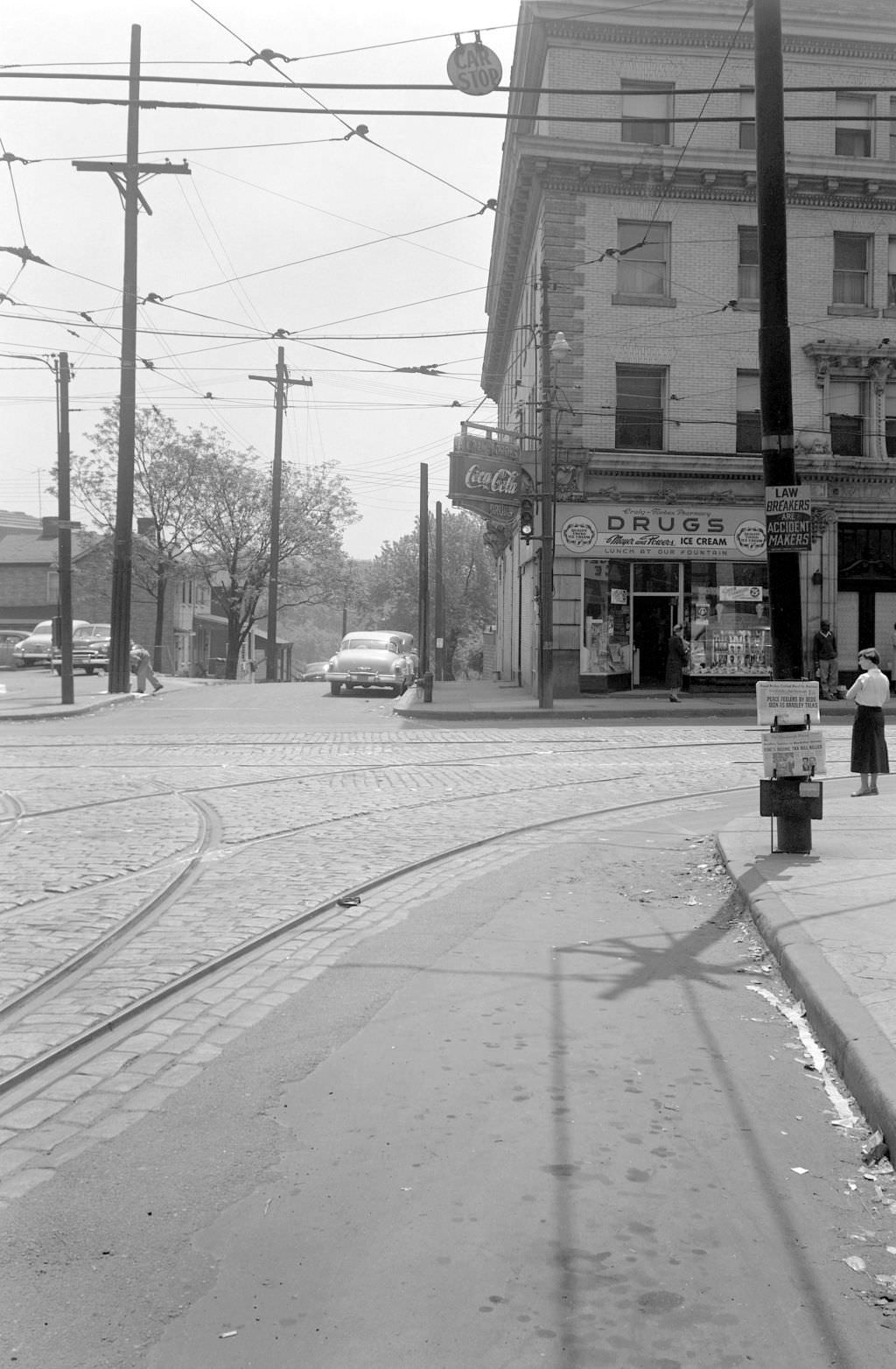 Craig-Forbes Intersection Replaced by Carnegie Museum of Art, 1951