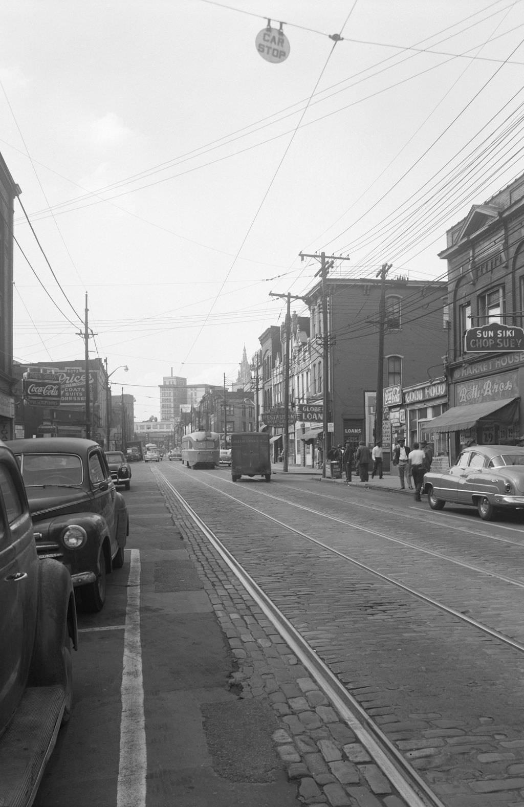 Restaurants and Stores on Frankstown Avenue, 1951