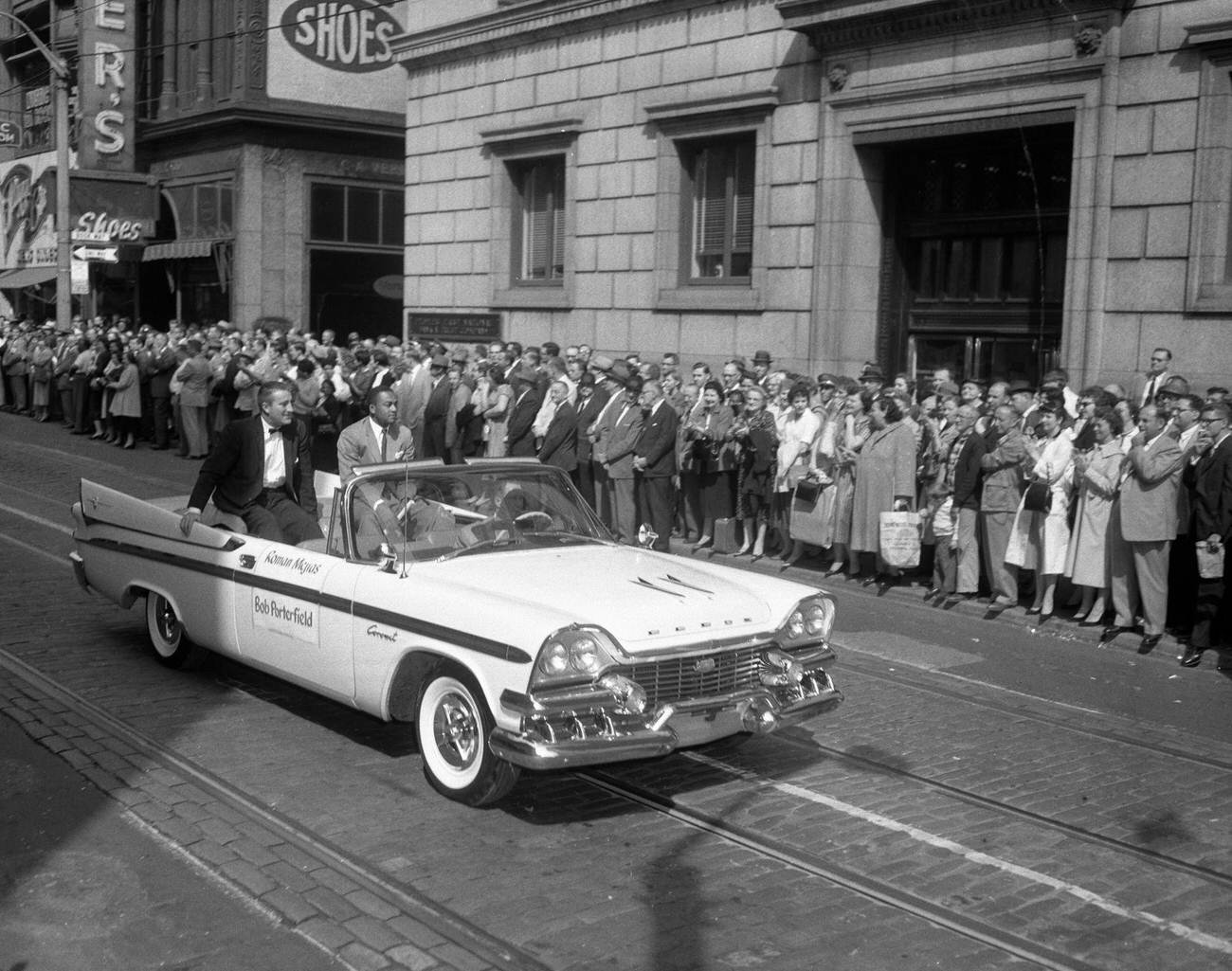 Chamber of Commerce Parade Honoring Pittsburgh Pirates with Porterfield and Mejias, 1958