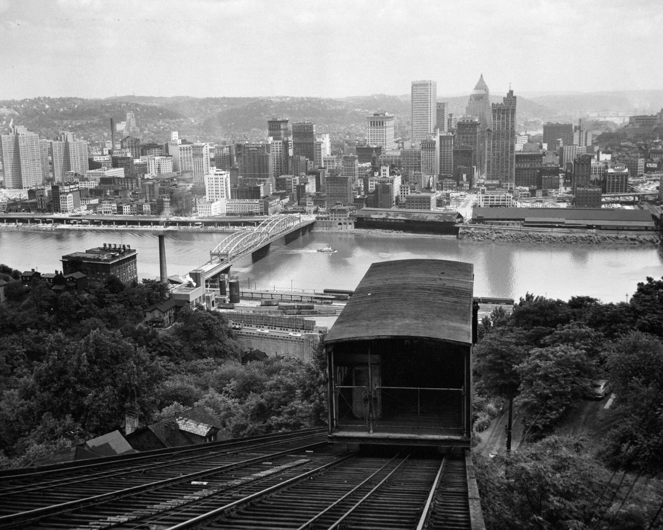 Downtown Pittsburgh View from Across the River, 1955