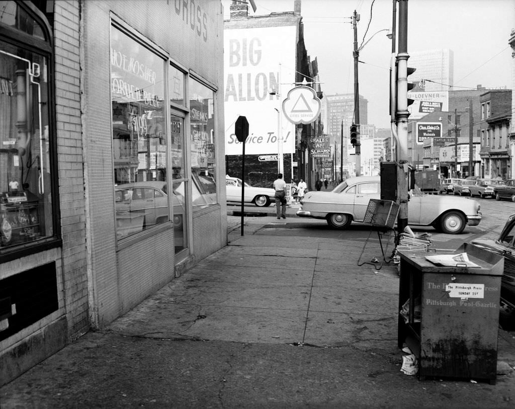 Sidewalk outside of 1300 Fifth Avenue, 1963.
