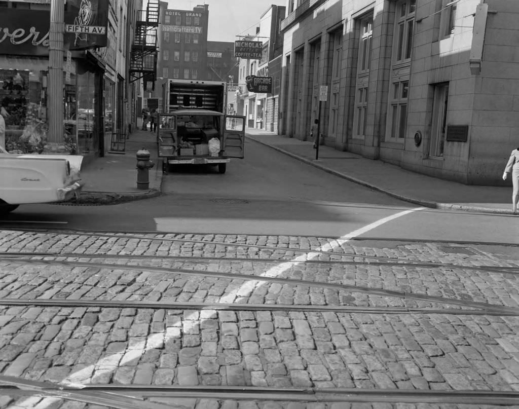 Fifth Avenue and Graeme Street with Hotel Grand, 1963