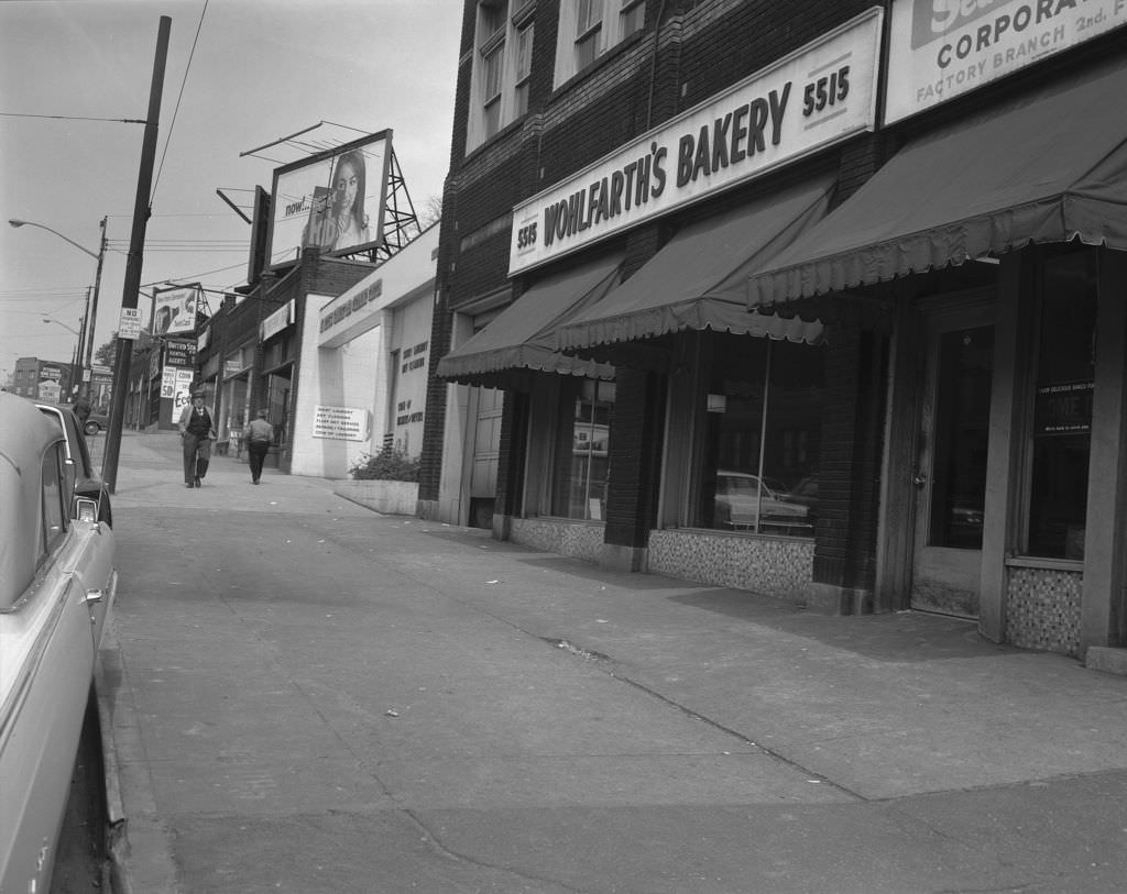 Wohlfarth's Bakery at 5515 Penn Avenue, 1966.